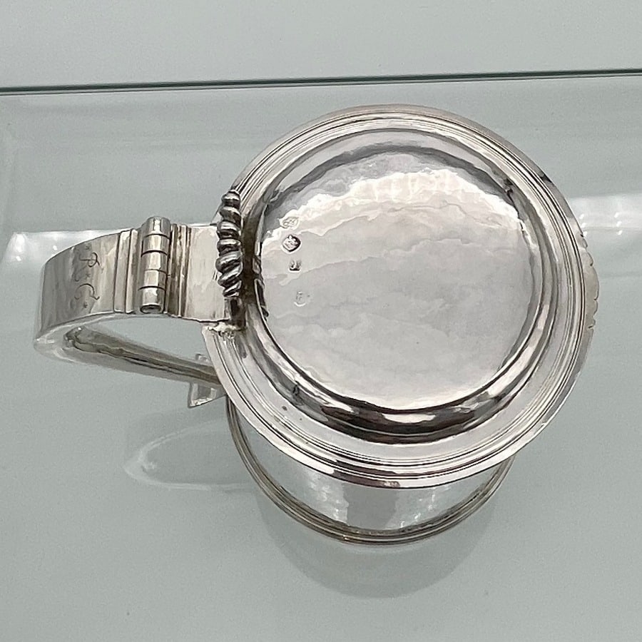17th Century Antique Charles II Silver Tankard & Cover London 1683 Nathaniel Weekley - 5