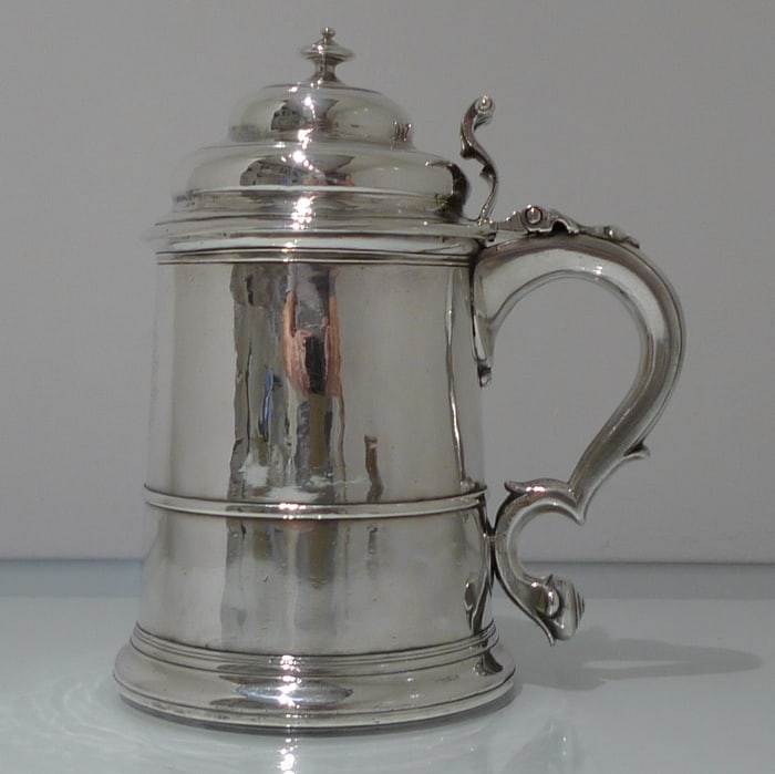Early 18th Century Antique George I Britannia Silver Lidded Tankard London 1719 Henry Jay - 5