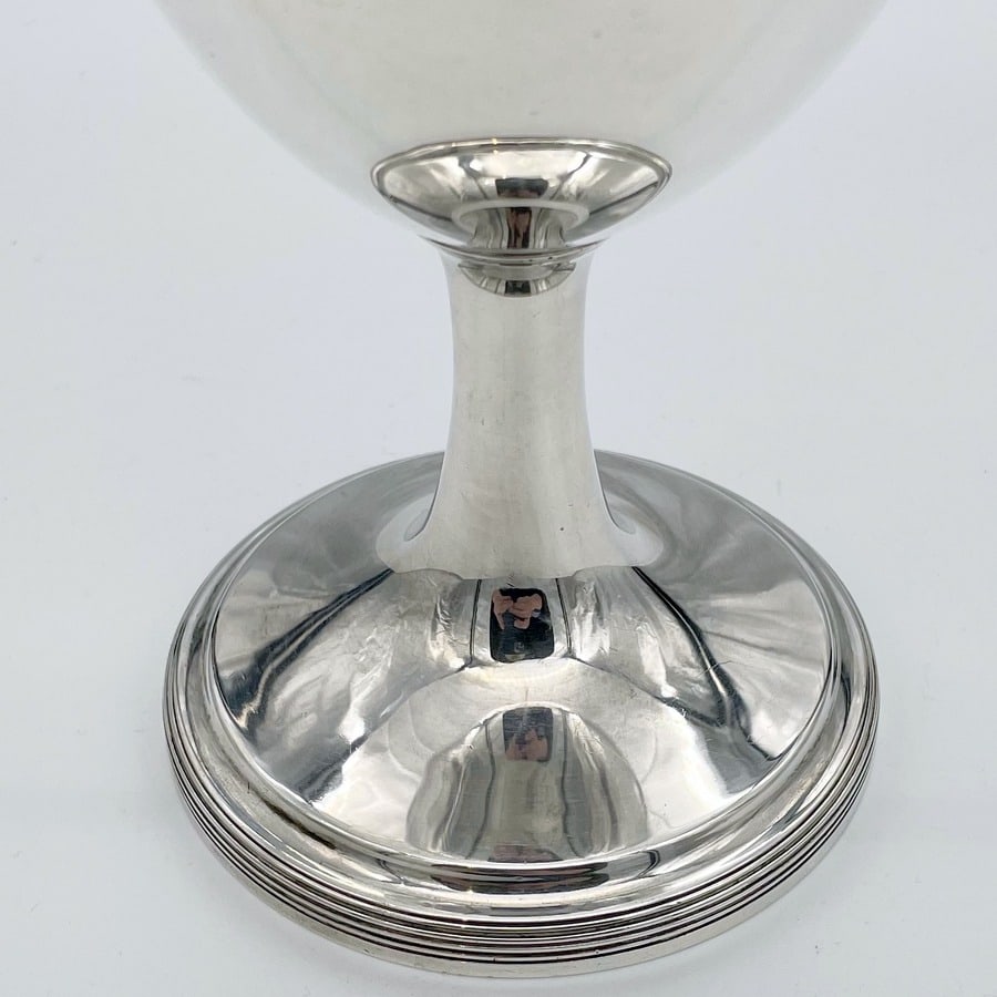18th Century Antique George III Large Sterling Silver Wine Goblet London 1790 Henry Green - 6