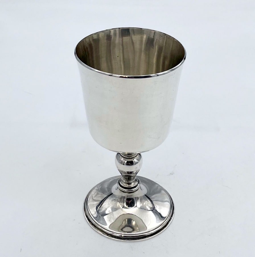 20th Century Modern Sterling Silver Set Six Wine Goblets London 1977 Wakely & Wheeler - 5
