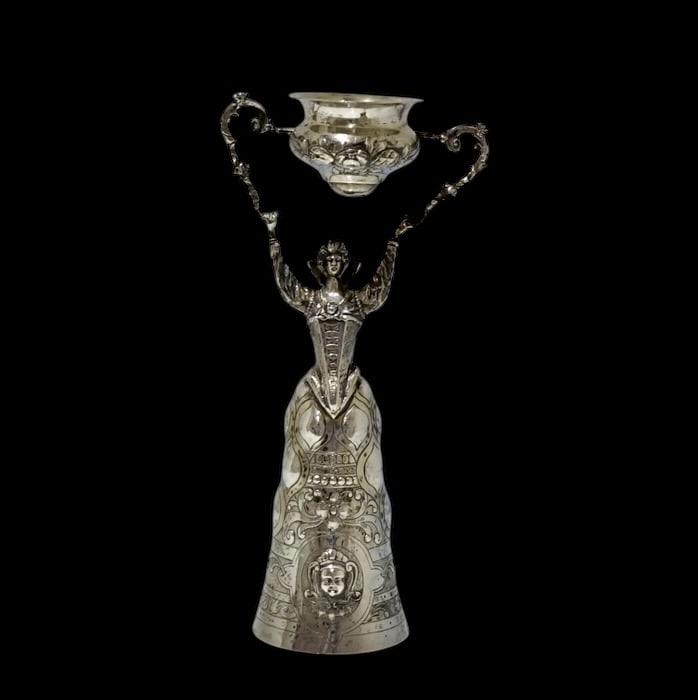 19th Century Antique 800 Standard Silver Wager/Marriage German Circa 1885 - 2