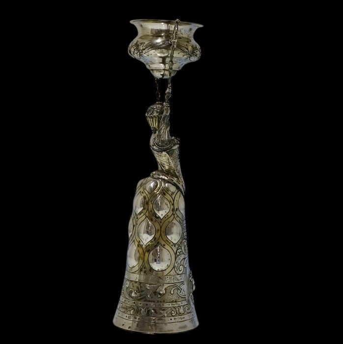 19th Century Antique 800 Standard Silver Wager/Marriage German Circa 1885 - 5