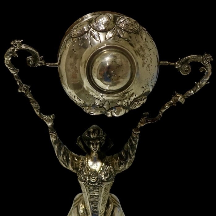 19th Century Antique 800 Standard Silver Wager/Marriage German Circa 1885 - 6