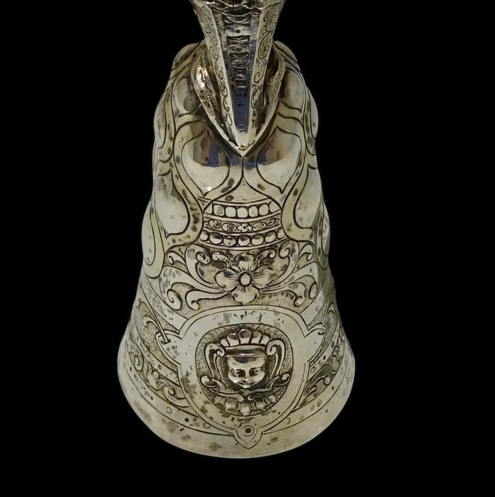 19th Century Antique 800 Standard Silver Wager/Marriage German Circa 1885 - 7
