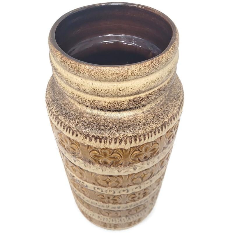 Vintage Scheurich Pottery Floor Vase, West Germany Art Umbrella Stand - 3