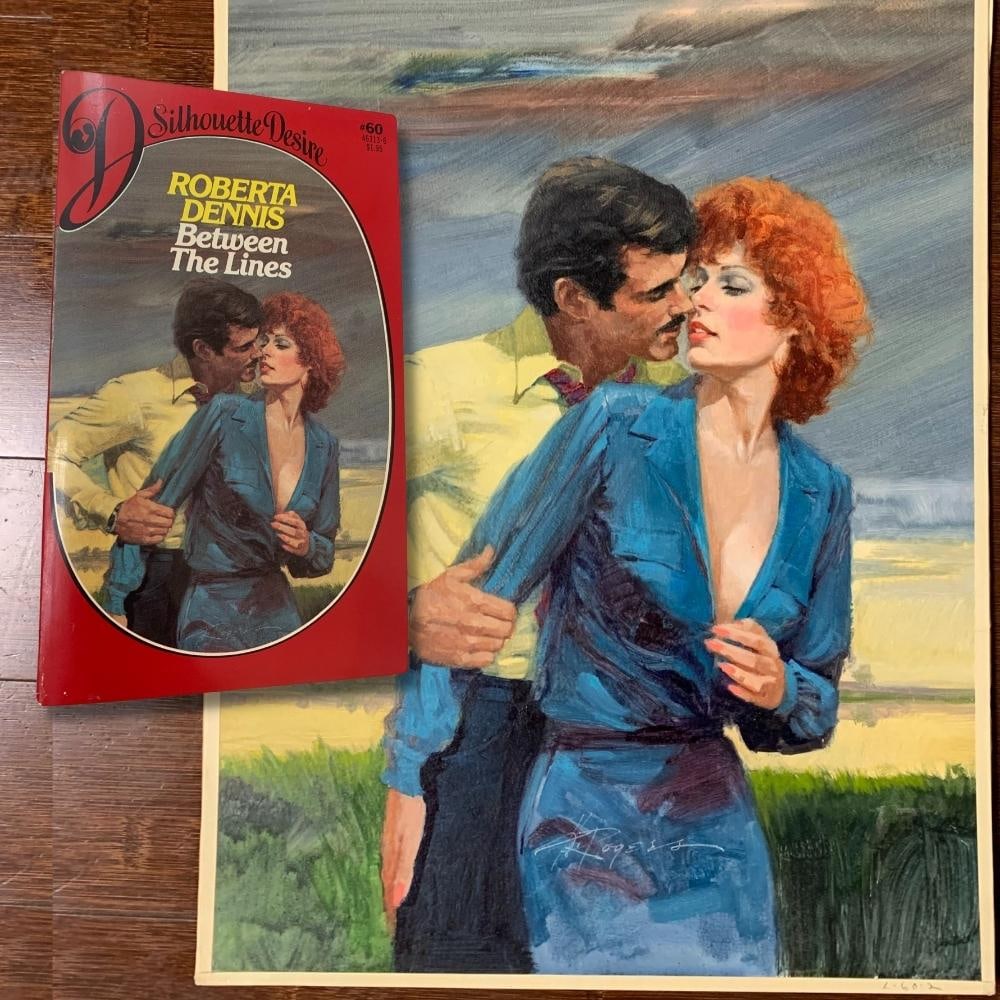 Illustration Art Used In 'Between The Lines' Book Cover - Art By Howard Rogers (1957) 12.25x20 Oil (1 of 7)