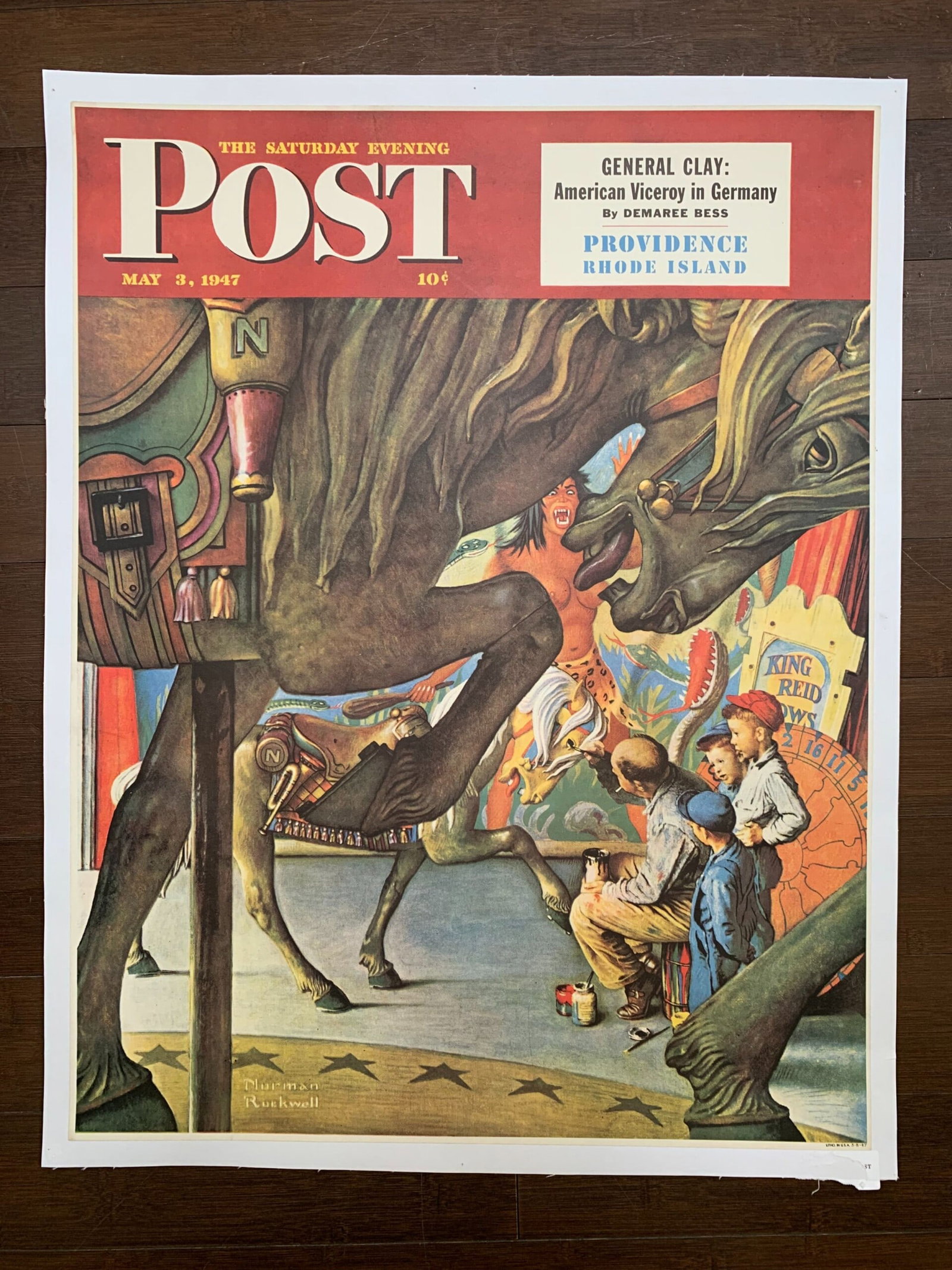 Saturday Evening Post - Art By Norman Rockwell (1947) 22x28 US Newstand Poster (1 of 6)