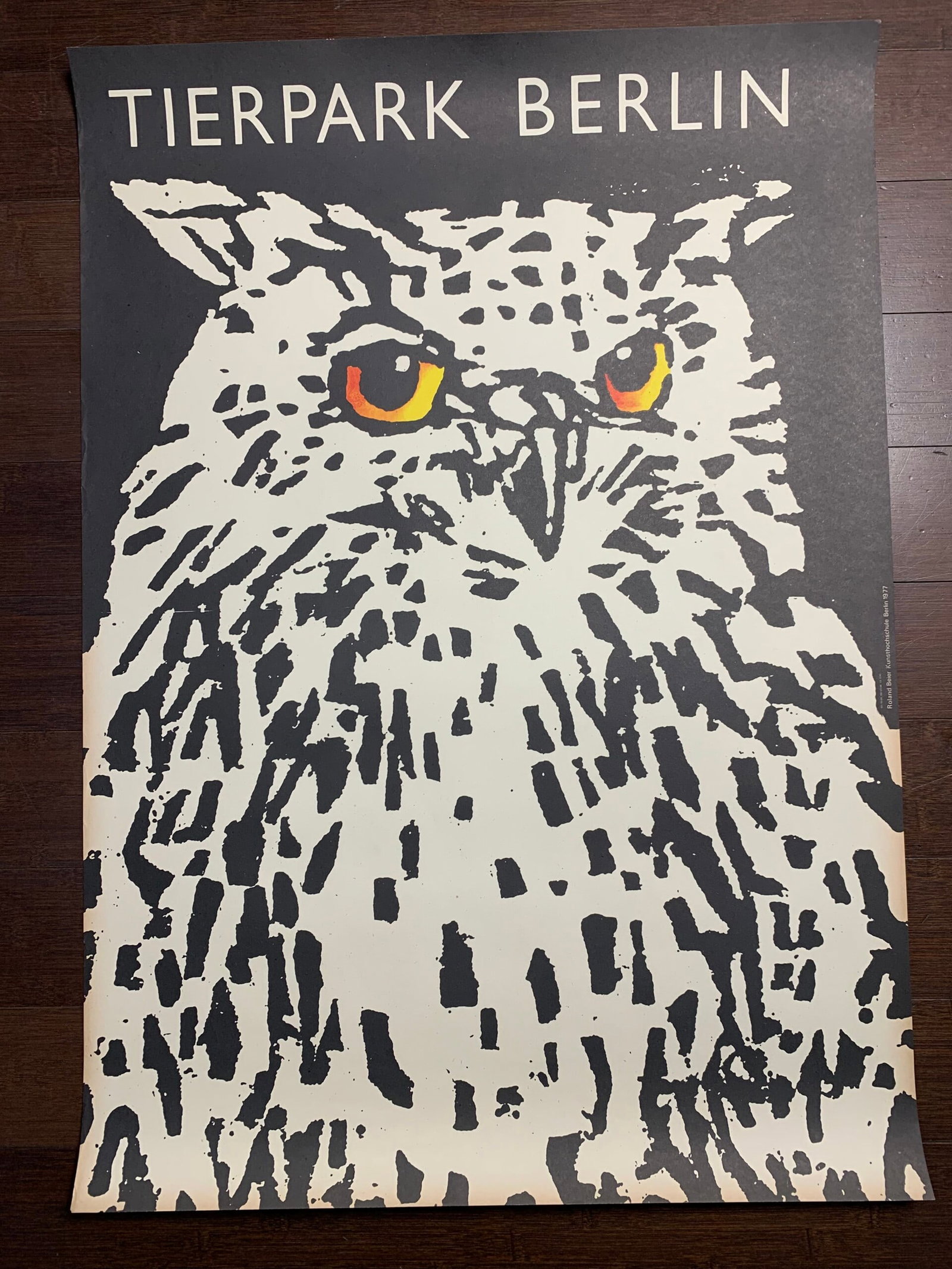 Original Tierpark Berlin Zoo (1974) 22.5 x 32 German Advertising Poster (1 of 2)