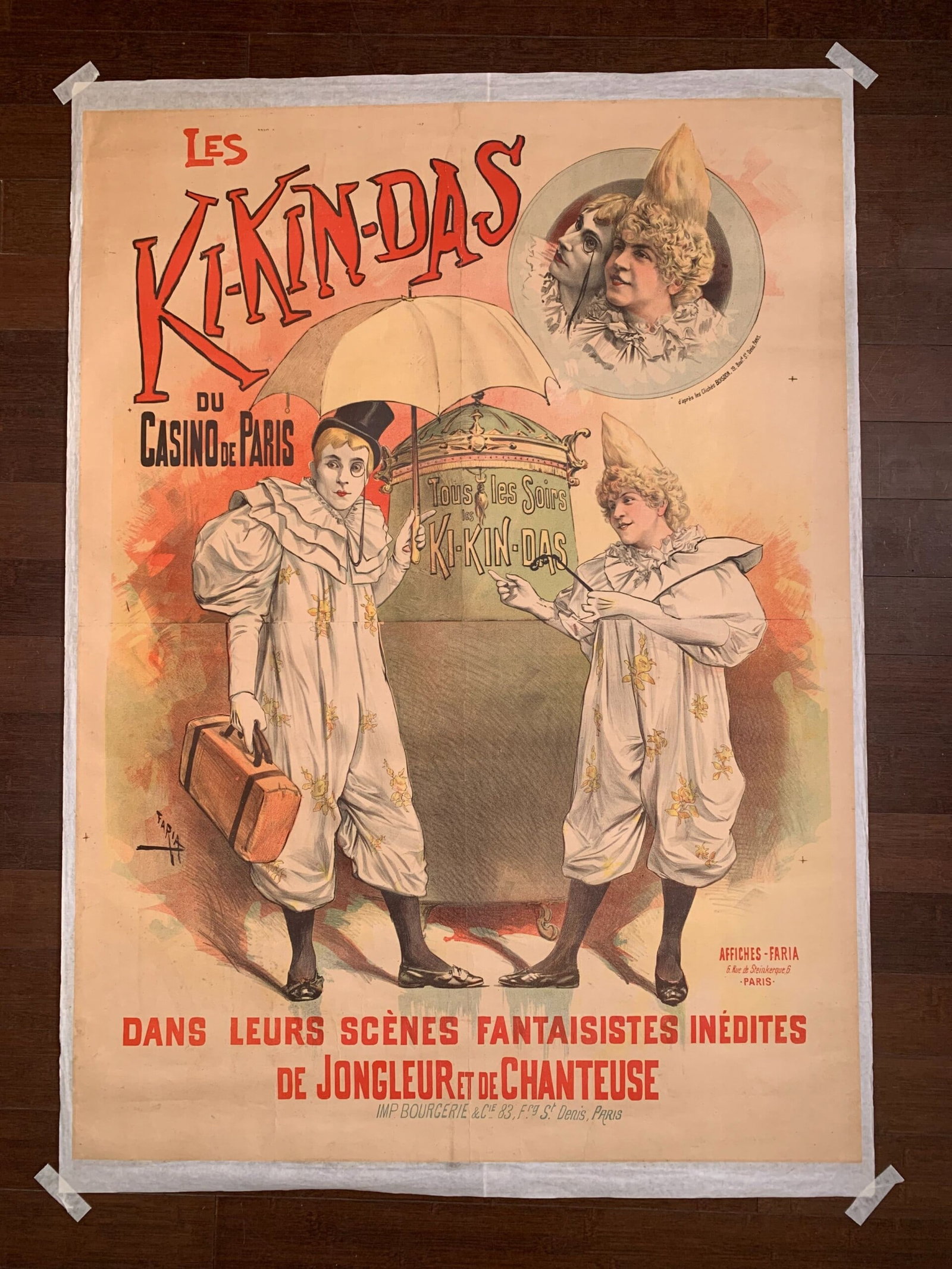 Les Ki-Kin-Das Casino du Paris - Art Candido (1895) 37.5 x 51 French Theater Poster LB (1 of 6)