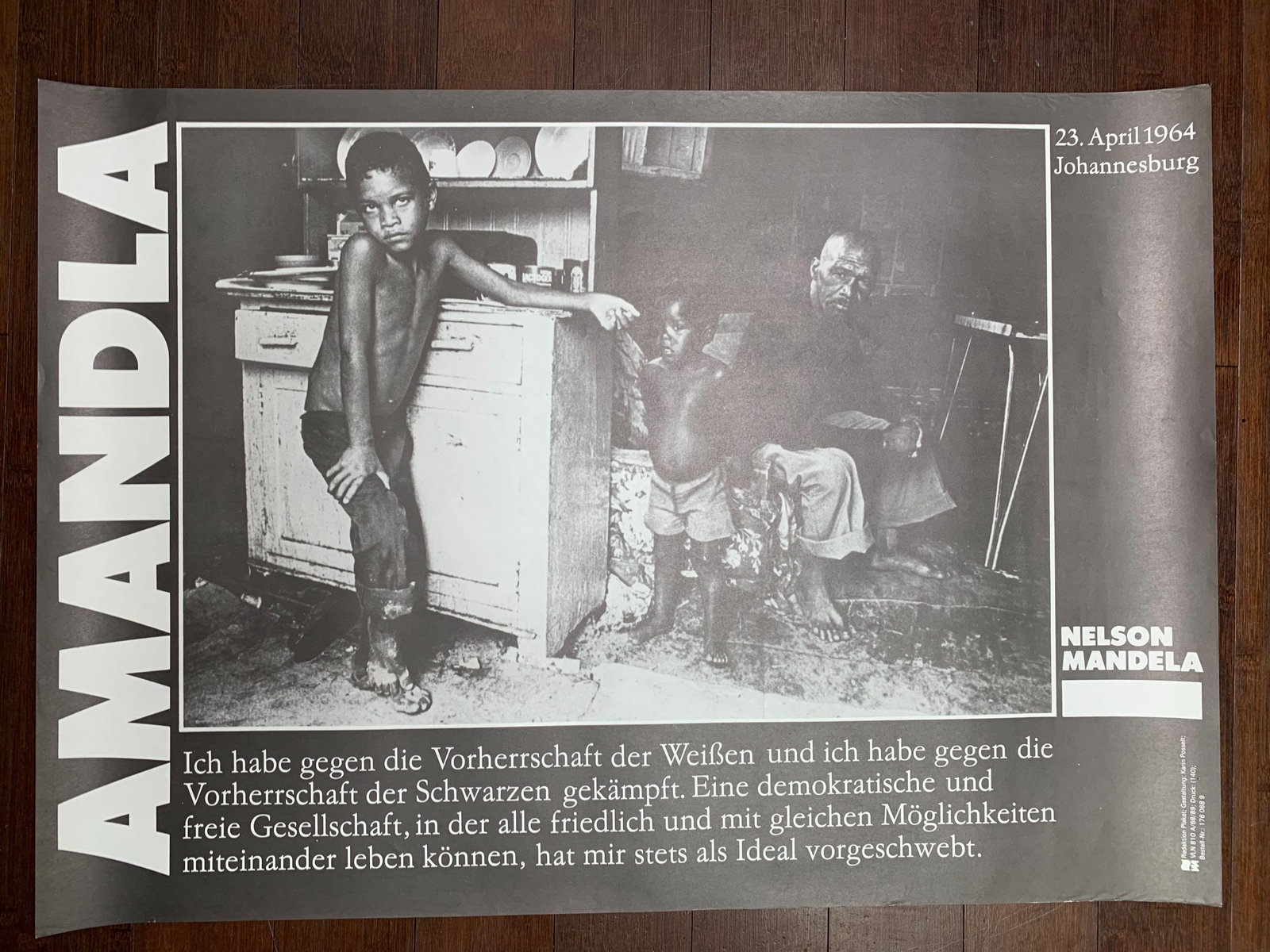 Bulk Lot of 5 (1982) 22.5 x 32 E.German Protest Poster (1 of 5)