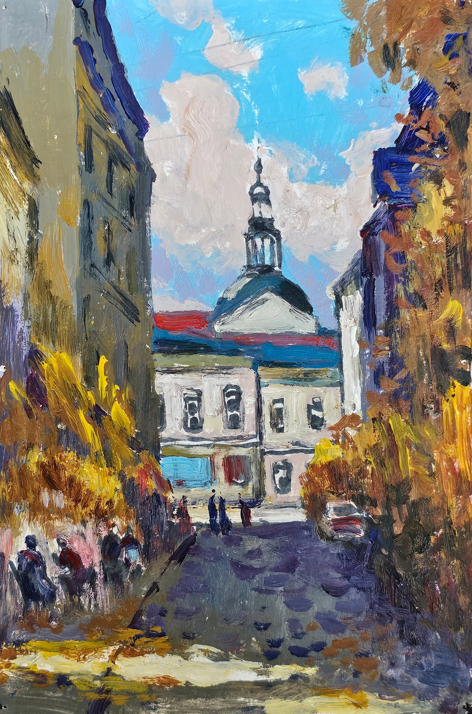 Acrylic painting city of Ivano-Frankivsk Vyacheslav Petrovich Babac (1 of 10)
