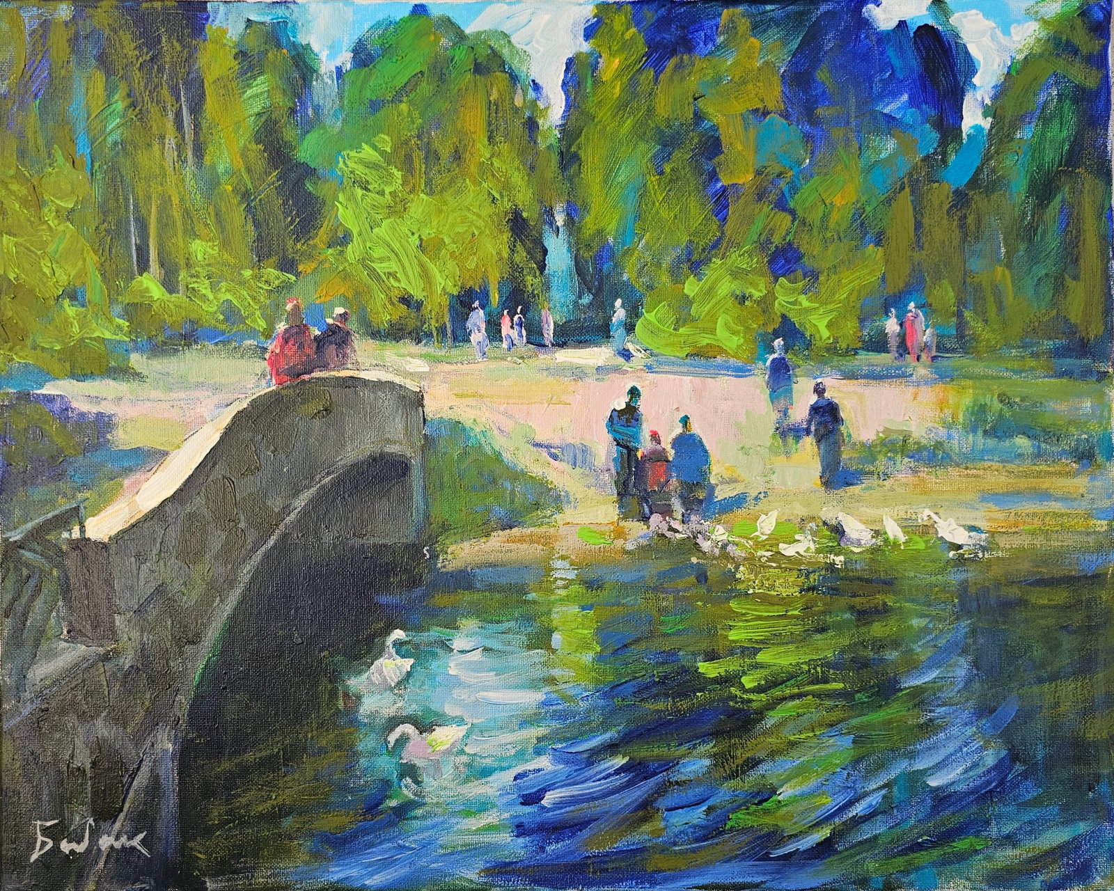 Acrylic landscape old park Vyacheslav Petrovich Babac: Title: Acrylic landscape old park Vyacheslav Petrovich Babac Description: 486BA Painter: Vyacheslav Petrovick Babac Size: 40x50 cm/ 15.74x19.68 inches Components: Acrylic, canvas Original painting fro