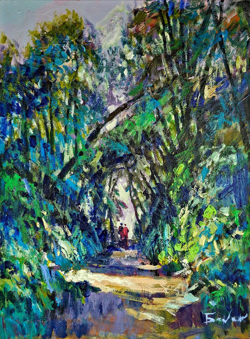 Acrylic landscape the walk Vyacheslav Petrovich Babac: Title: Acrylic landscape the walk Vyacheslav Petrovich Babac Description: 500BA Painter: Vyacheslav Petrovick Babac Size: 40x30 cm/ 15.74x11.81 inches Components: Acrylic, canvas Original painting fro