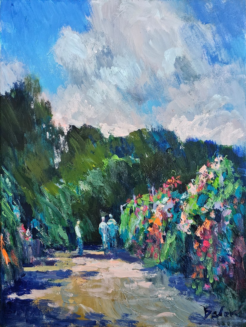 Acrylic landscape spring Vyacheslav Petrovich Babac (1 of 9)