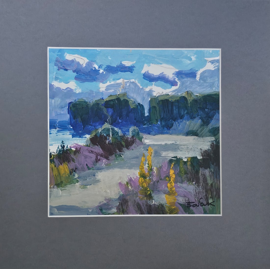 Acrylic landscape Clouds Vyacheslav Petrovich Babac (1 of 9)