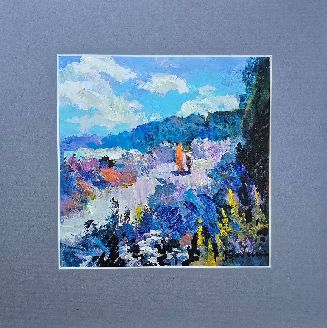 Acrylic landscape Field Vyacheslav Petrovich Babac: Title: Acrylic landscape Field Vyacheslav Petrovich Babac Description: 578BA Painter: Vyacheslav Petrovick Babac Size: 19x18 cm/ 7.48x7.08 inches Components: Acrylic, canvas Original painting from our