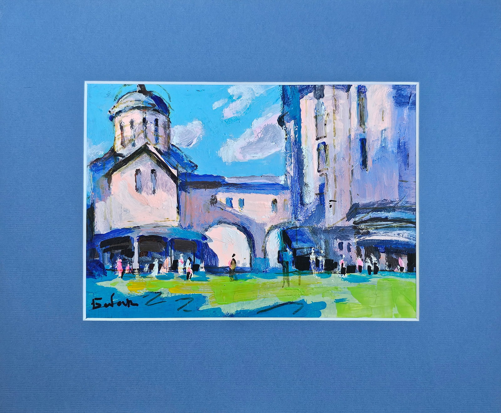 Acrylic landscape Monastery Vyacheslav Petrovich Babac: Title: Acrylic landscape Monastery Vyacheslav Petrovich Babac Description: 579BA Painter: Vyacheslav Petrovick Babac Size: 14x20 cm/ 5.51x7.87 inches Components: Acrylic, canvas Original painting from