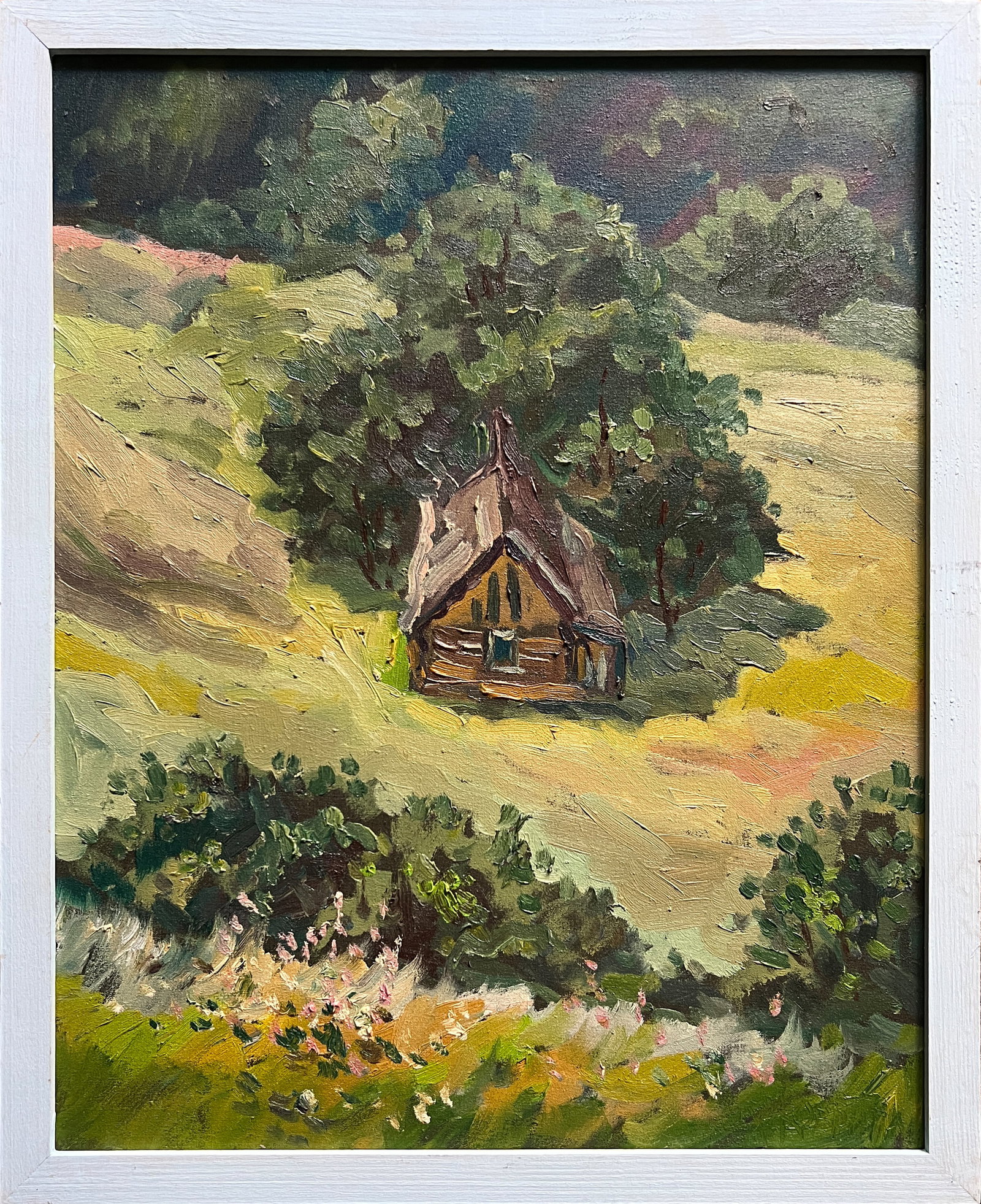 Oil painting with frame old Carpathian house K. Leonid (1 of 9)