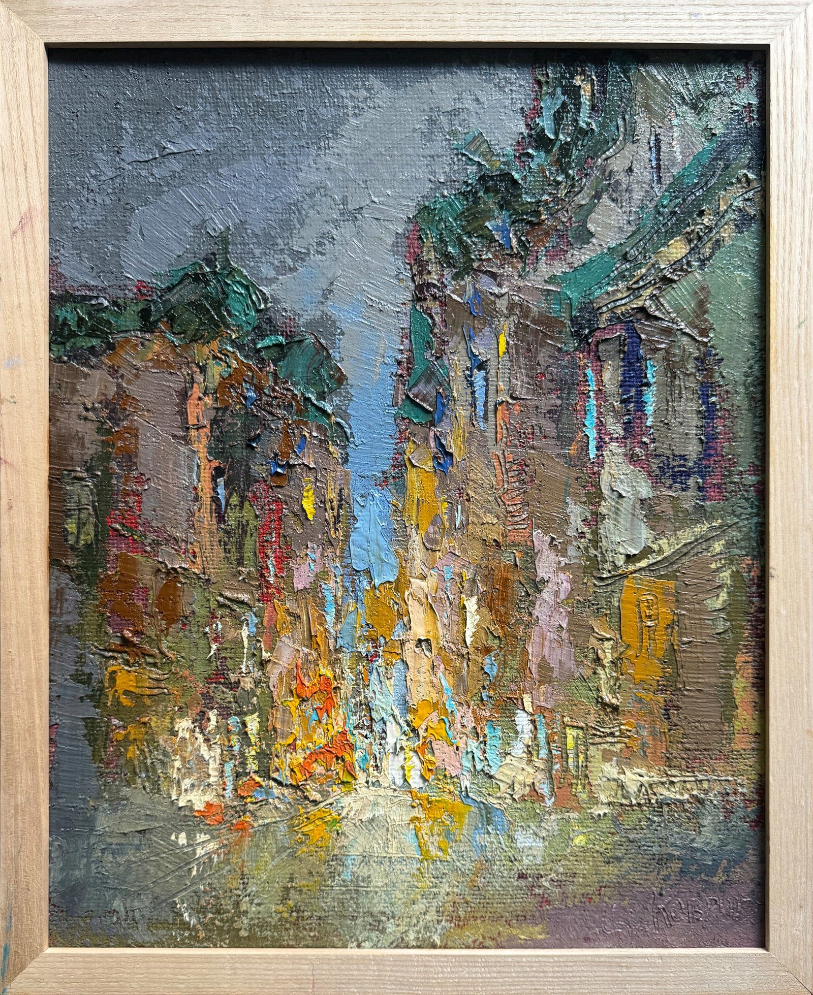 Oil painting with frame Evening K. Leonid (1 of 10)