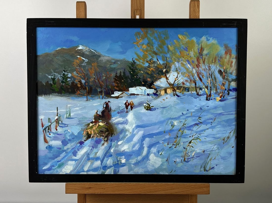 Oil painting Lush Winter in the Village Yuriy Suprunchuk: Title: Oil painting Lush Winter in the Village Yuriy Suprunchuk Description: NoAAA6362 *** ABOUT THIS PAINTING *** * TITLE: "Lush Winter in the Village" * ARTISTS: Yuriy Suprunchuk * SIZE: 30x40