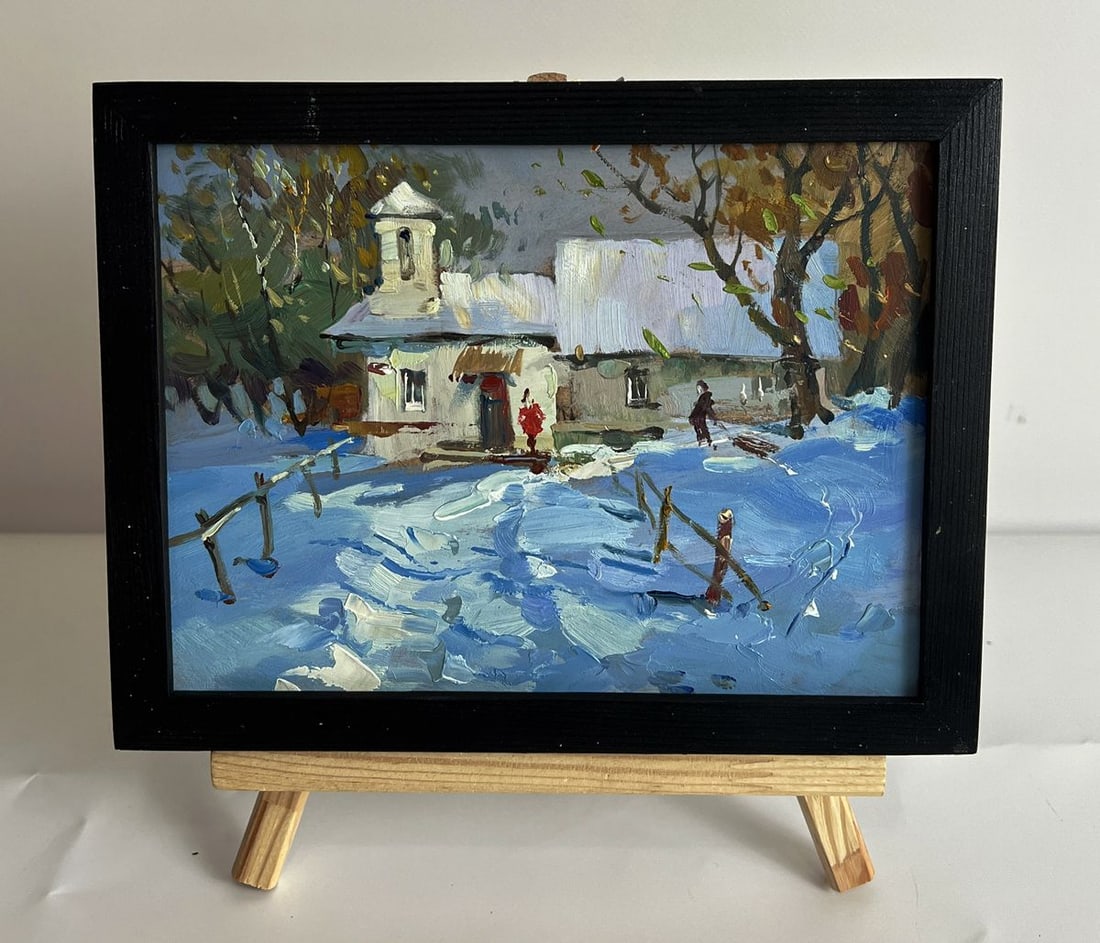 Oil painting After a winter snowstorm overnight Yuriy Suprunchuk: Title: Oil painting After a winter snowstorm overnight Yuriy Suprunchuk Description: NoAAA6089 *** ABOUT THIS PAINTING *** * TITLE: "After a winter snowstorm overnight" * ARTISTS: Yuriy Suprunchuk * S