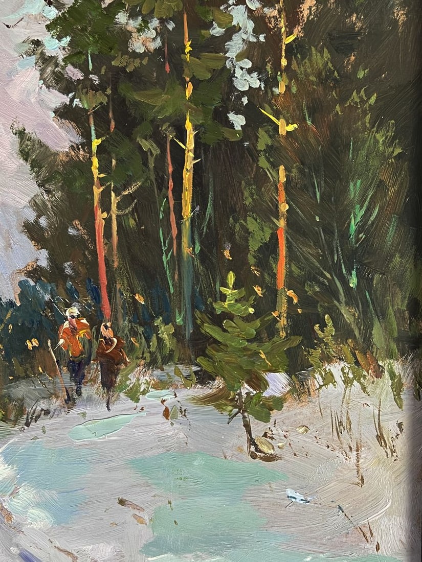 Oil painting A walk through the winter forest Yuriy Suprunchuk - 9