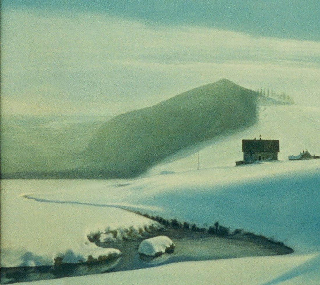 Oil painting After the winter snowstorm at night Vasily Korkishko - 3