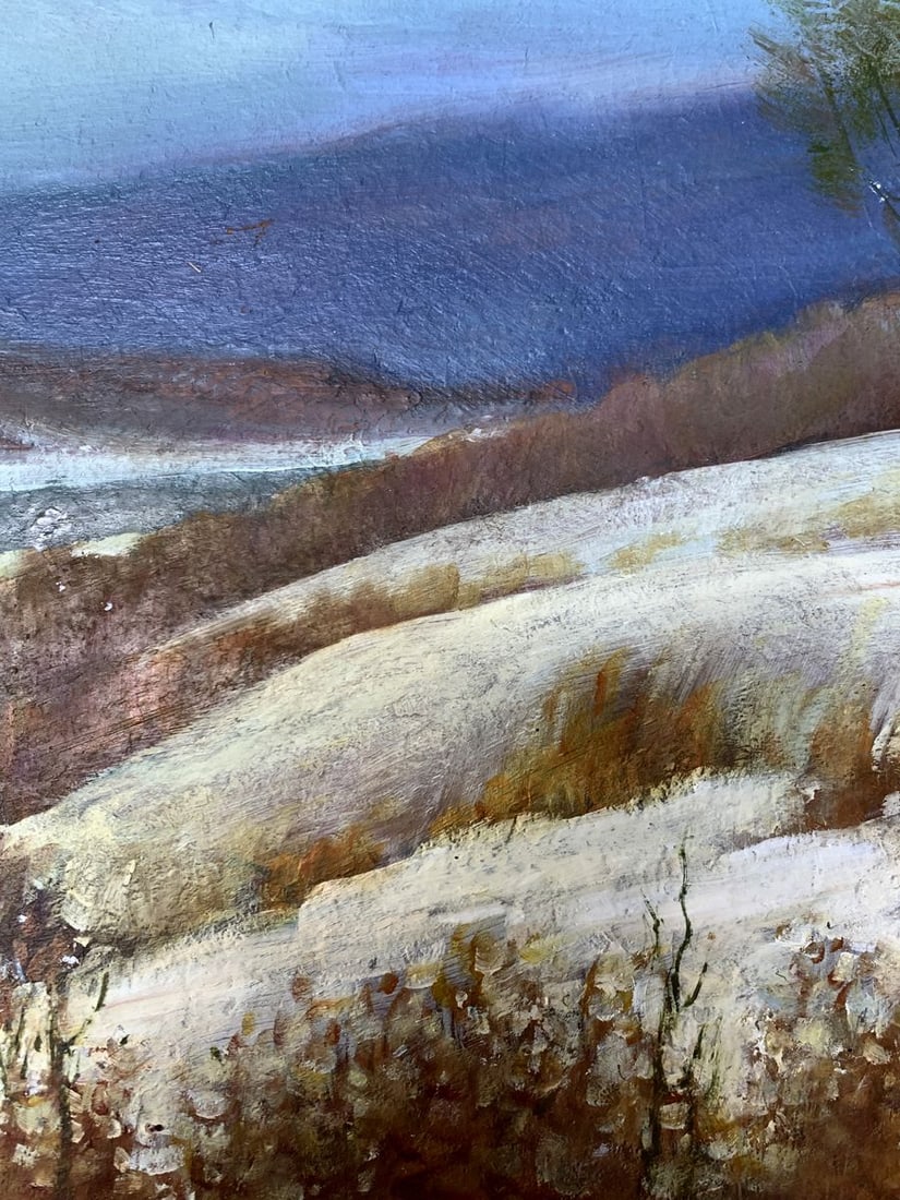 Oil painting The field was covered with snow Mykhailo Burdylo - 10