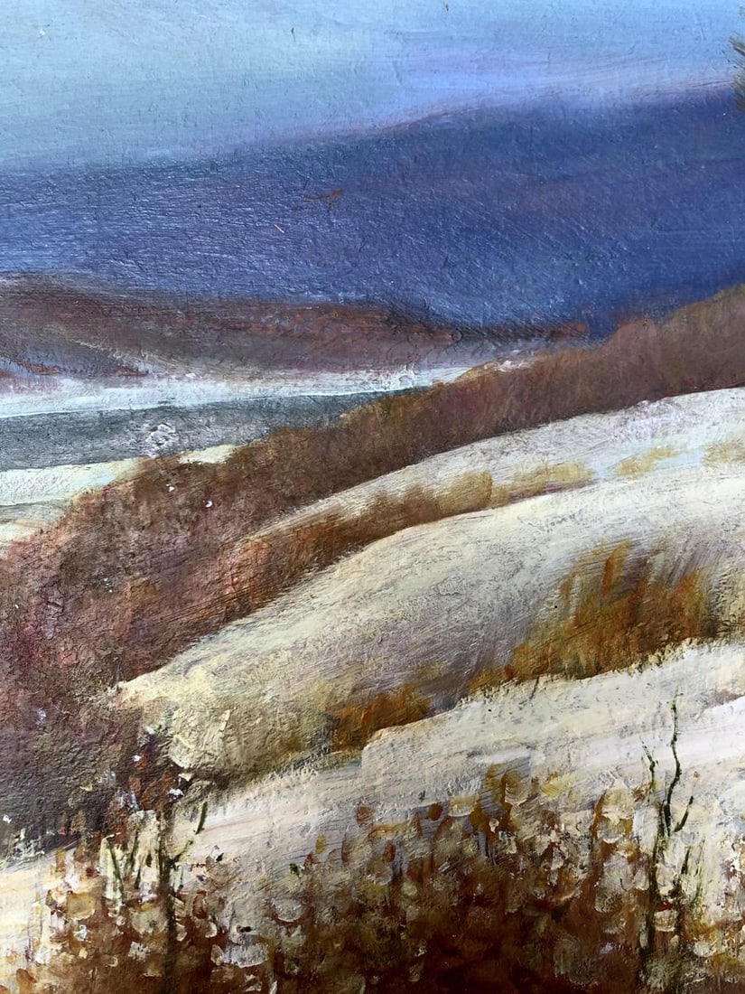 Oil painting The field was covered with snow Mykhailo Burdylo - 9