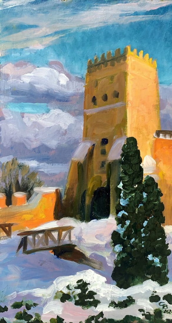 Oil painting Bridge to the fortress Valentina Simashchuk (1 of 12)