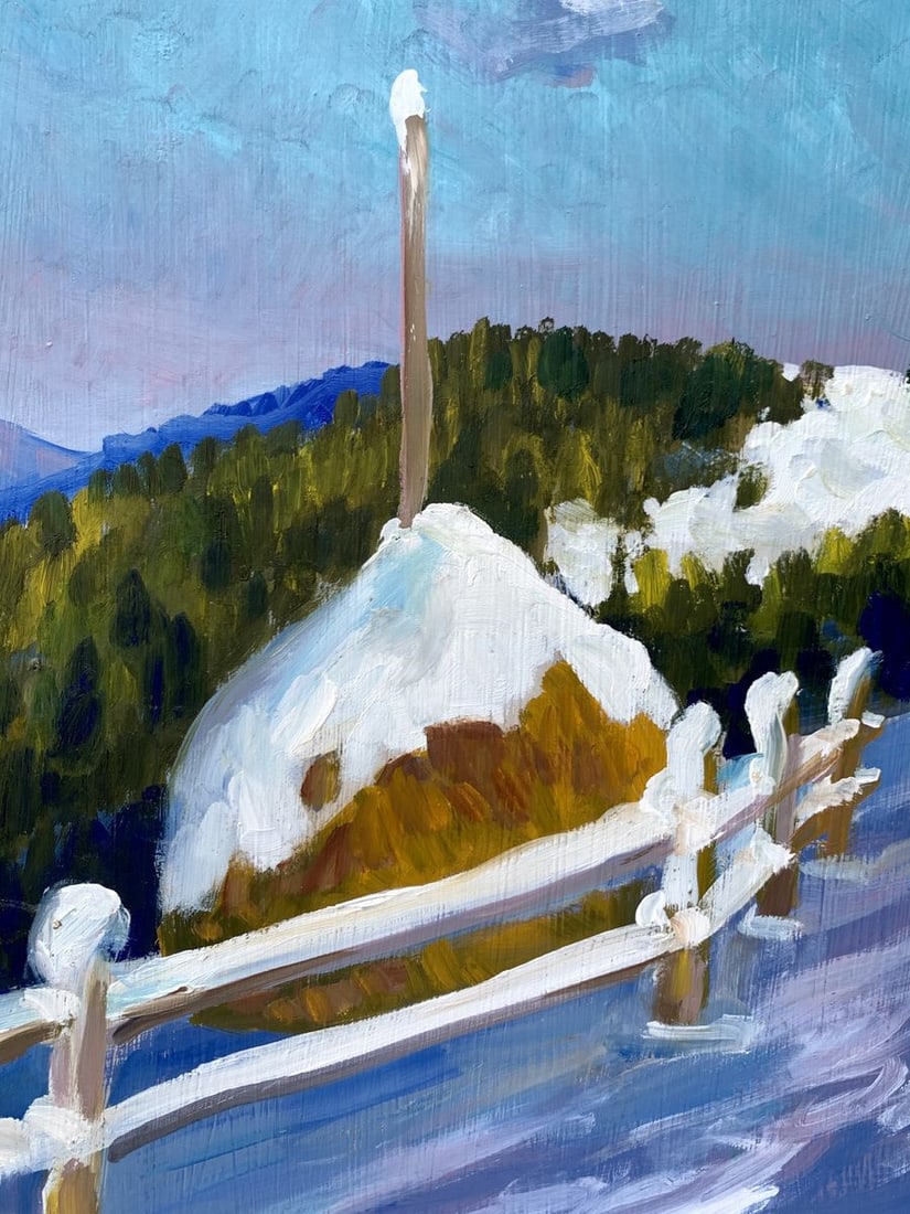 Oil painting Snow in the mountains Valentina Simashchuk - 10