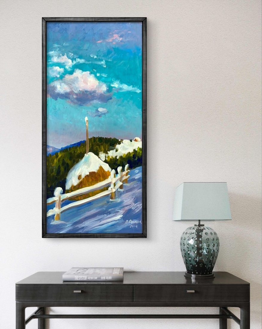 Oil painting Snow in the mountains Valentina Simashchuk - 2