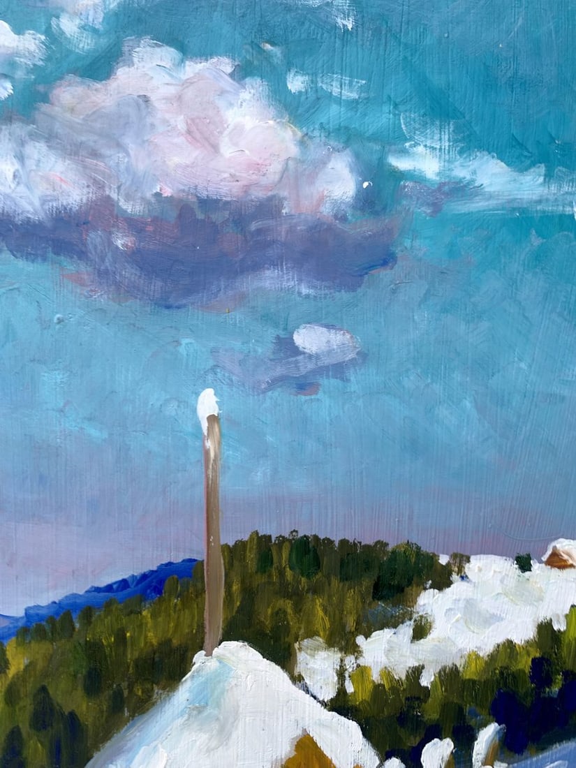 Oil painting Snow in the mountains Valentina Simashchuk - 7