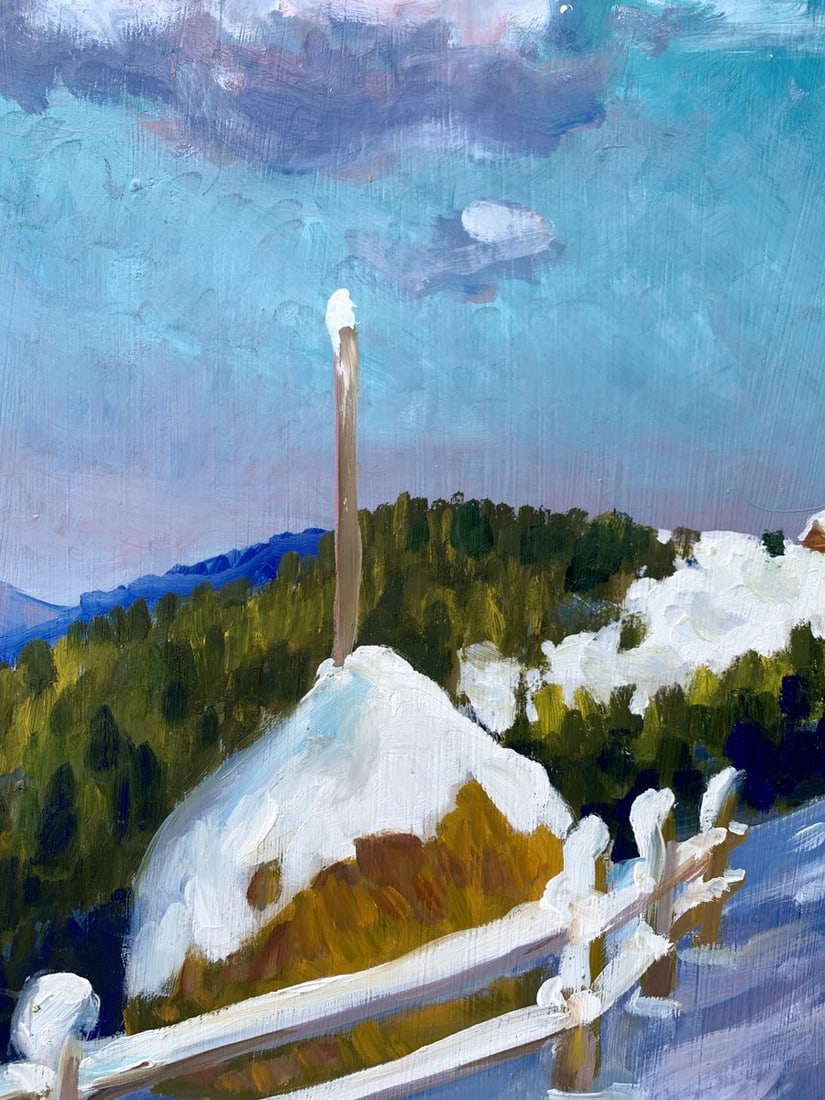 Oil painting Snow in the mountains Valentina Simashchuk - 8