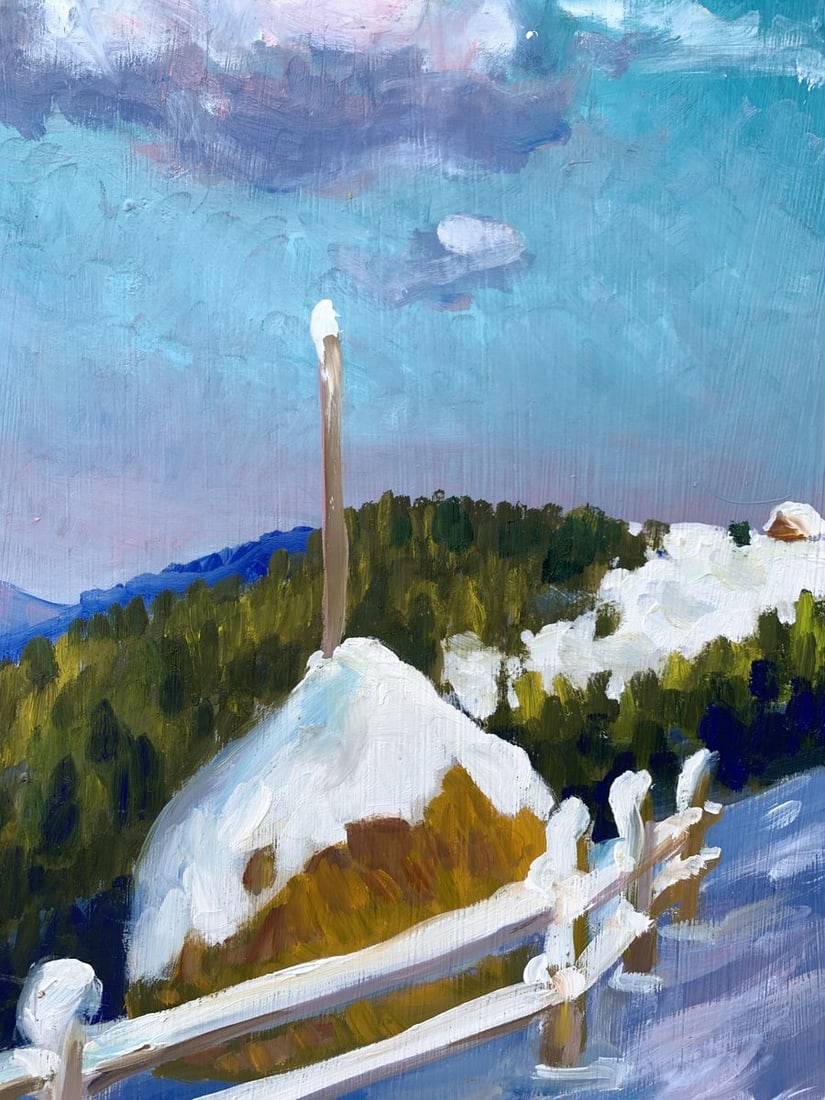 Oil painting Snow in the mountains Valentina Simashchuk - 9