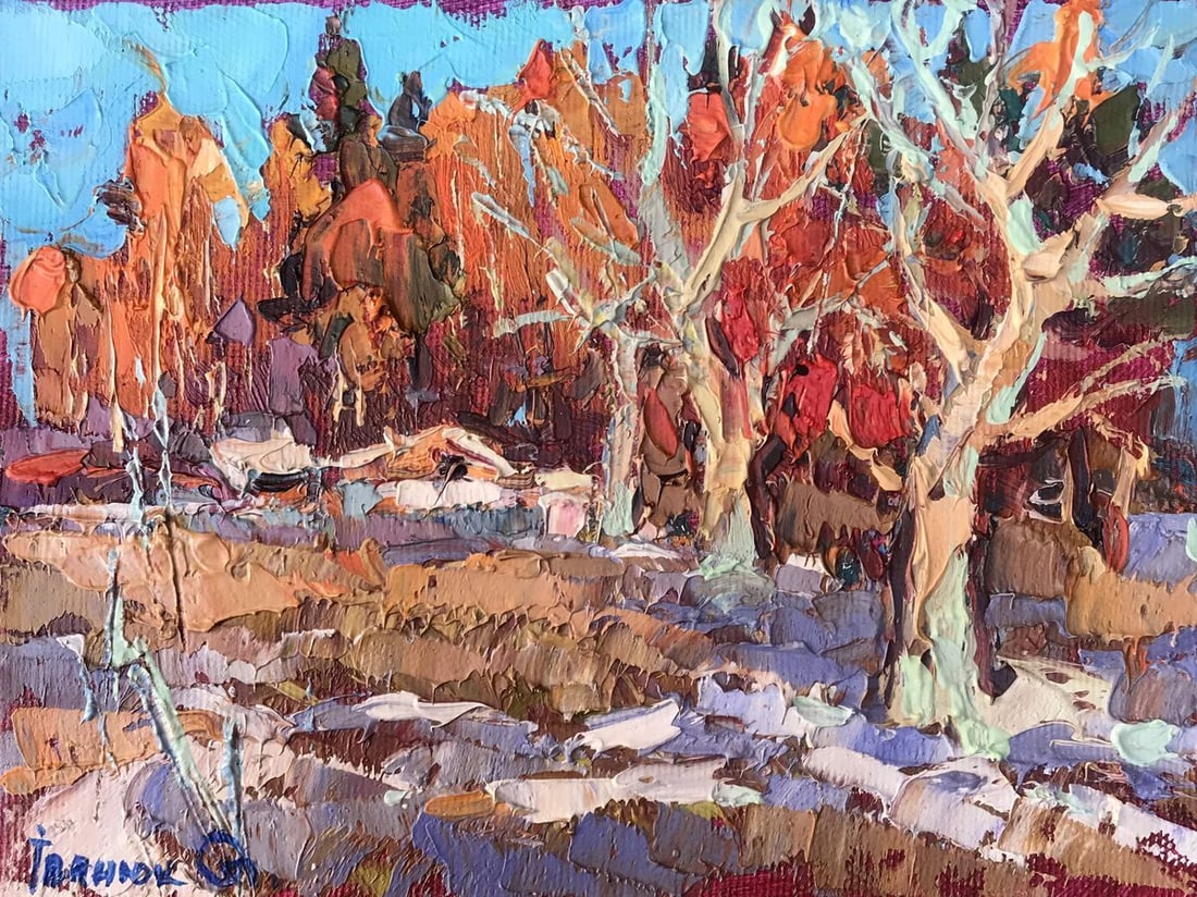 Oil painting The first snow Kalenyuk Alex (1 of 12)