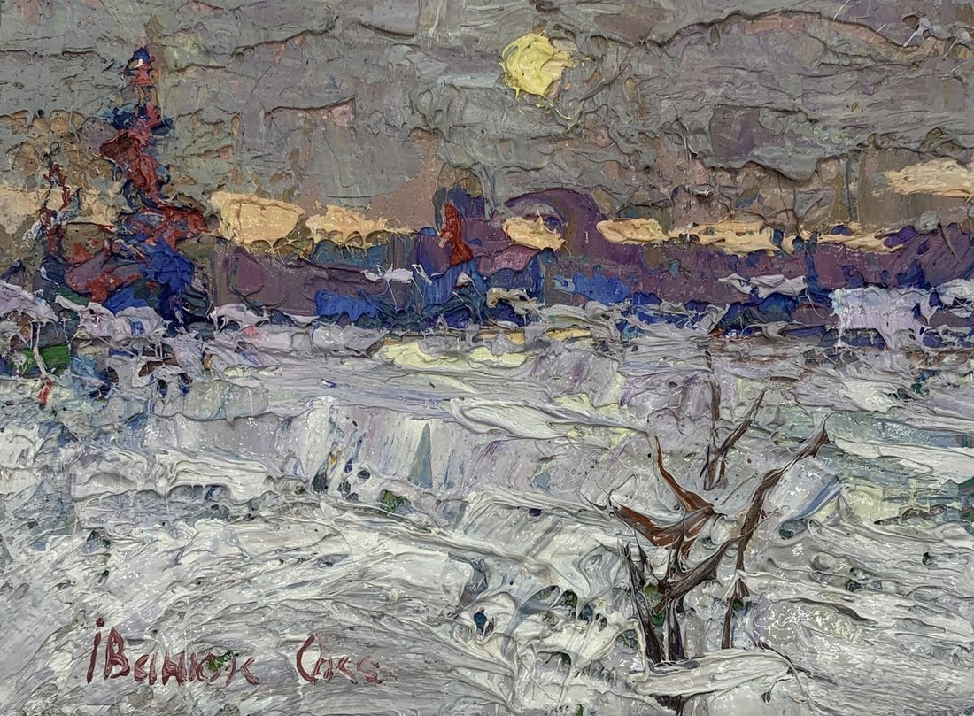 Oil painting Winter plains Kalenyuk Oksana (1 of 12)