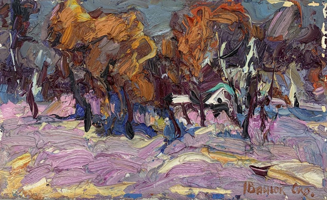 Oil painting The first snow Kalenyuk Oksana (1 of 12)