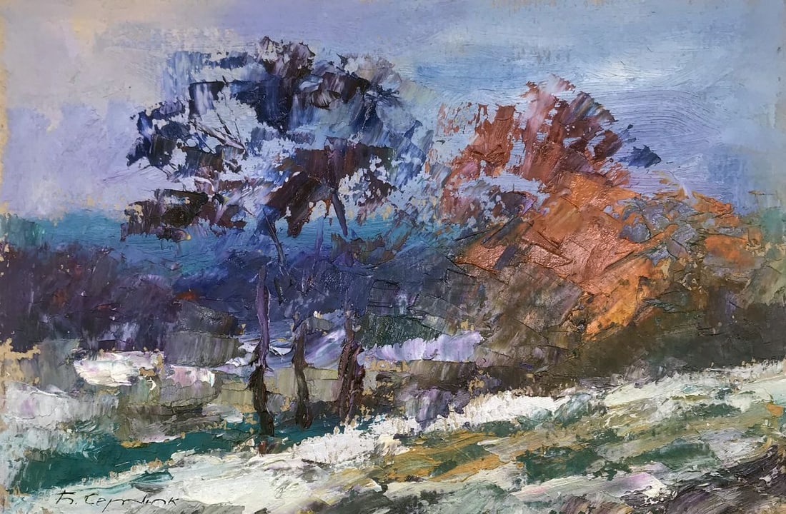 Oil painting Winter blue Boris Serdyuk (1 of 12)