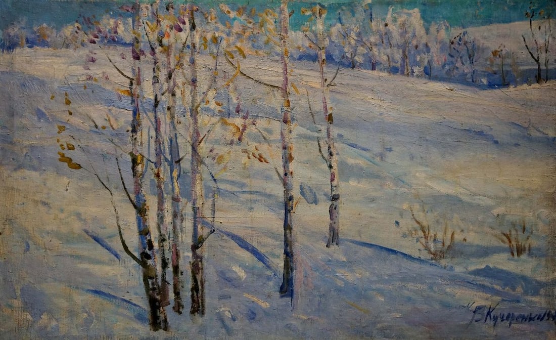 Oil painting Winter landscape Kucherenko Vladimir Vladimirovich (1 of 8)