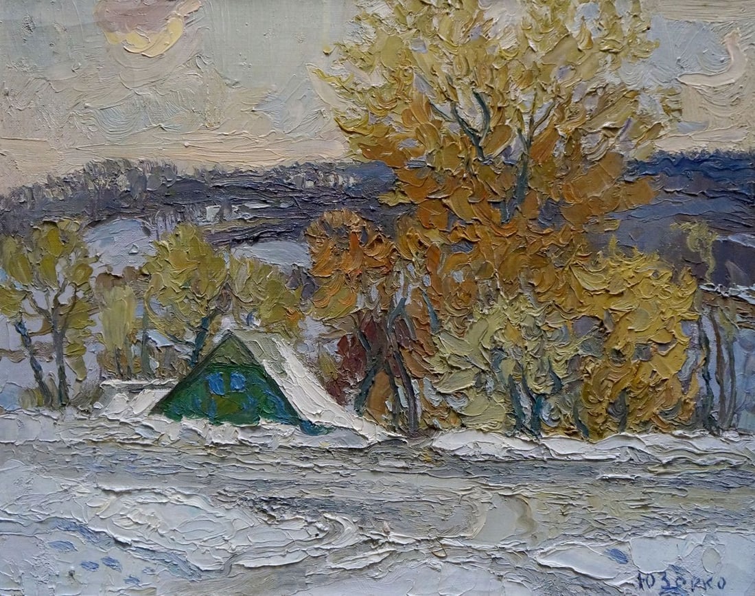 Oil painting House by the road Zorko Yuri Valentinovich: Title: Oil painting House by the road Zorko Yuri Valentinovich Description: NoVerns 972 *** ABOUT THIS PAINTING *** * TITLE: "House by the road" * ARTISTS: Zorko Yuri Valentinovich * SIZE: 39x49 cm/'1
