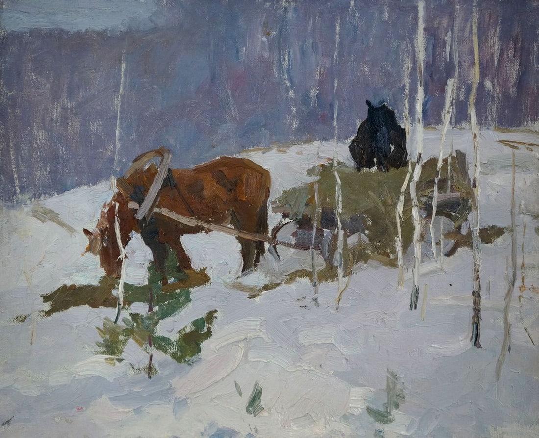 Oil painting In the woods Sevastyanov Viktor Grigorievich (1 of 8)