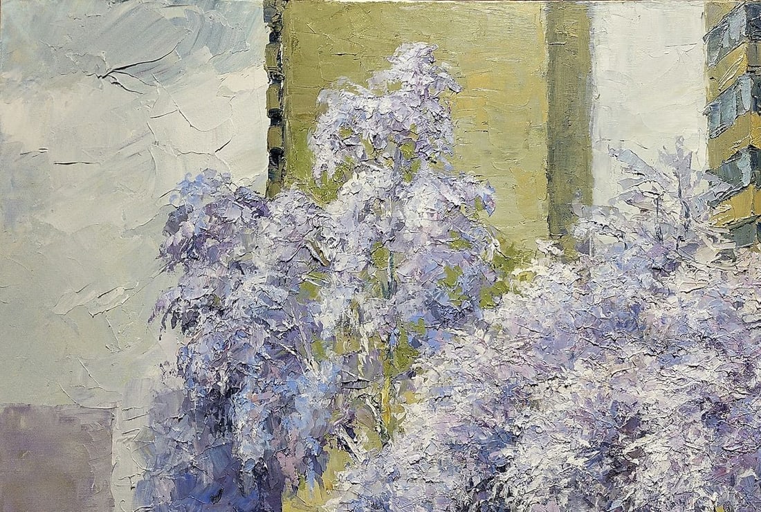 Oil painting Winter street Boris Serdyuk - 4