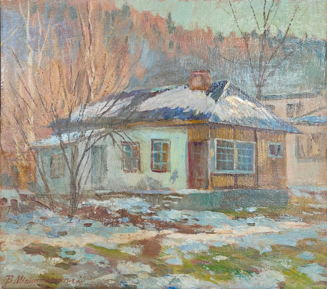 Oil painting thaw Mishurovsky V. V. (1 of 9)