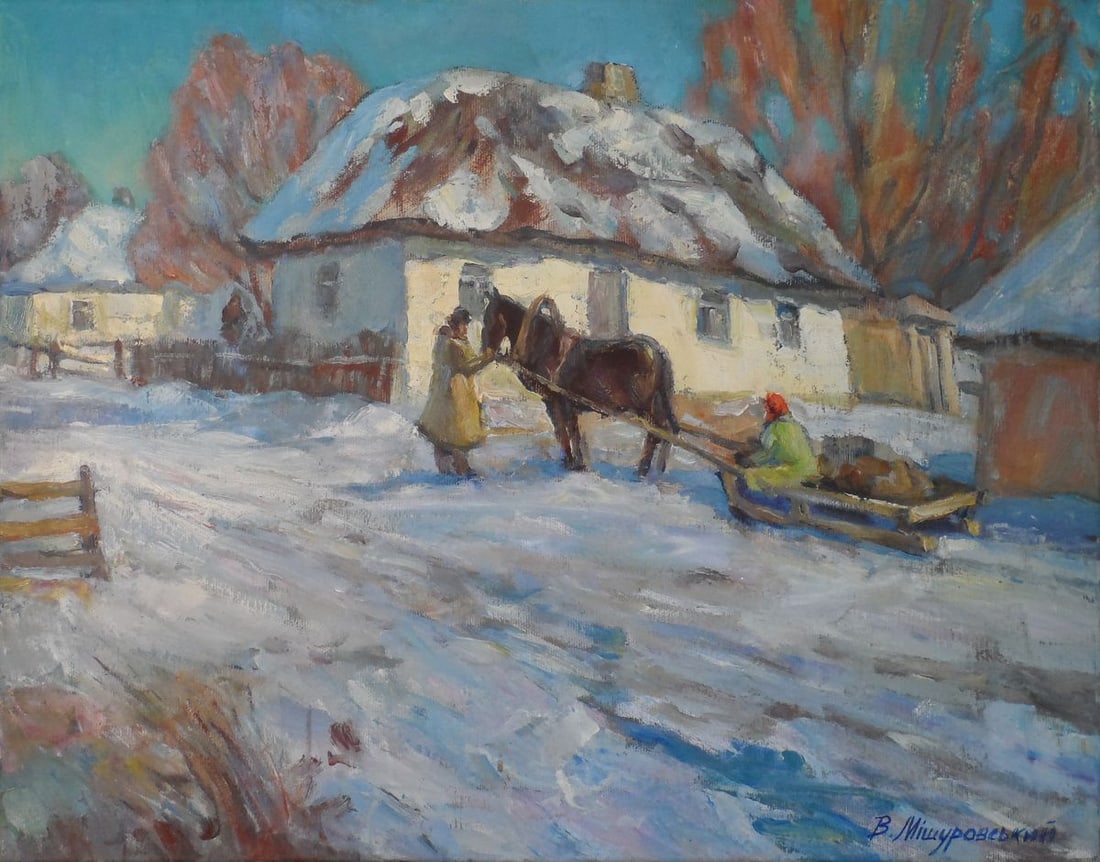 Oil painting Spring worries Mishurovsky V. V.: Title: Oil painting Spring worries Mishurovsky V. V. Description: No65 *** ABOUT THIS PAINTING *** * TITLE: "Spring worries" * ARTISTS: Mishurovsky V. V. * SIZE: 40x50 cm / 15,74x19,68 inches * MEDIUM