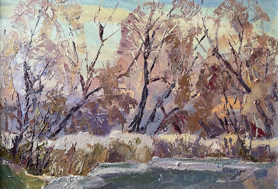 Oil painting Evening on the Vorskla river Kapotenko Ivan Ivanovich: Title: Oil painting Evening on the Vorskla river Kapotenko Ivan Ivanovich Description: NoGap 22 *** ABOUT THIS PAINTING *** * TITLE: "Evening on the Vorskla river" * ARTISTS: Kapotenko Ivan