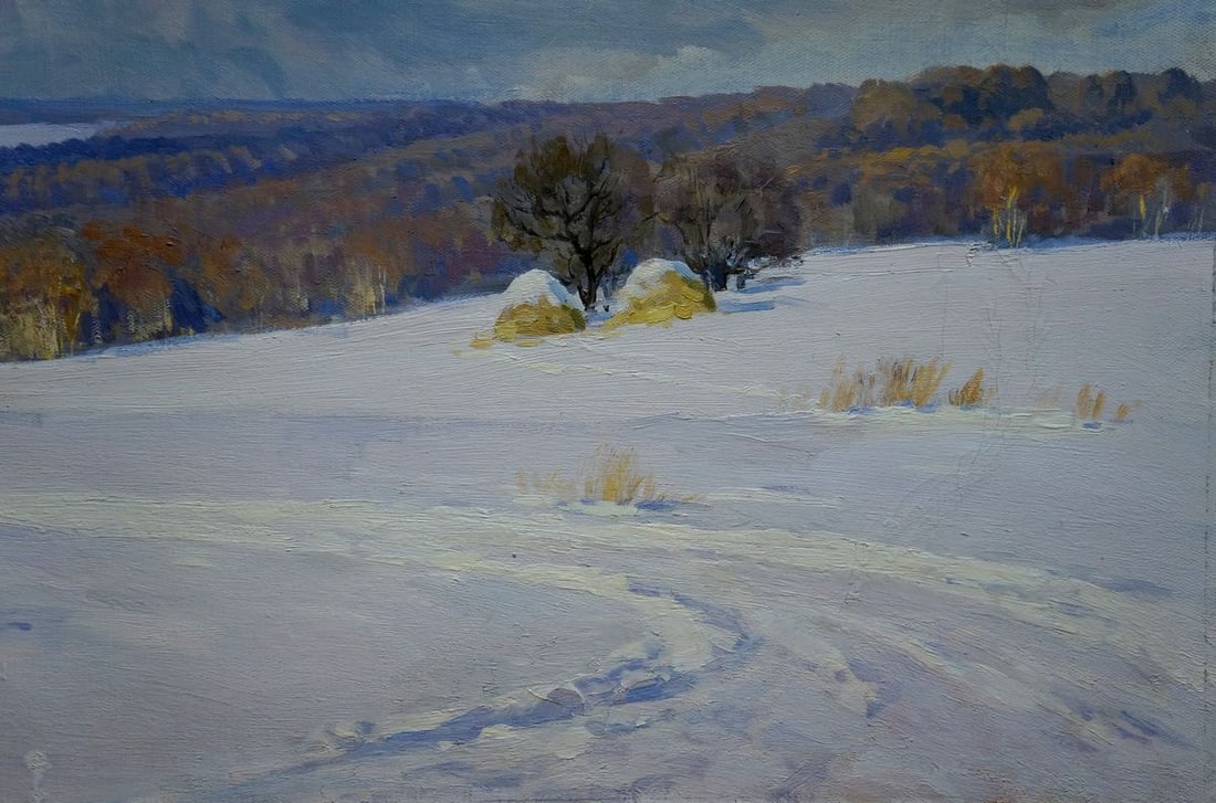 Oil painting Winter landscape Litovchenko Boris Alexandrovich - 5