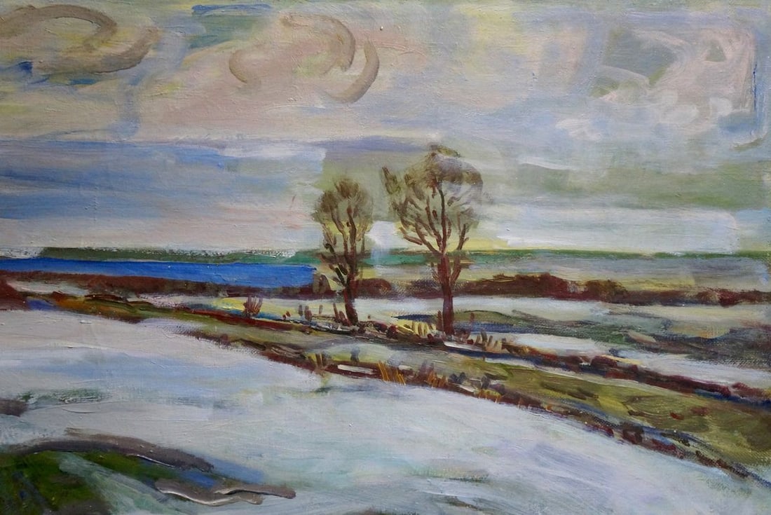 Oil painting Frozen field Gerus Boris Stepanovich - 4