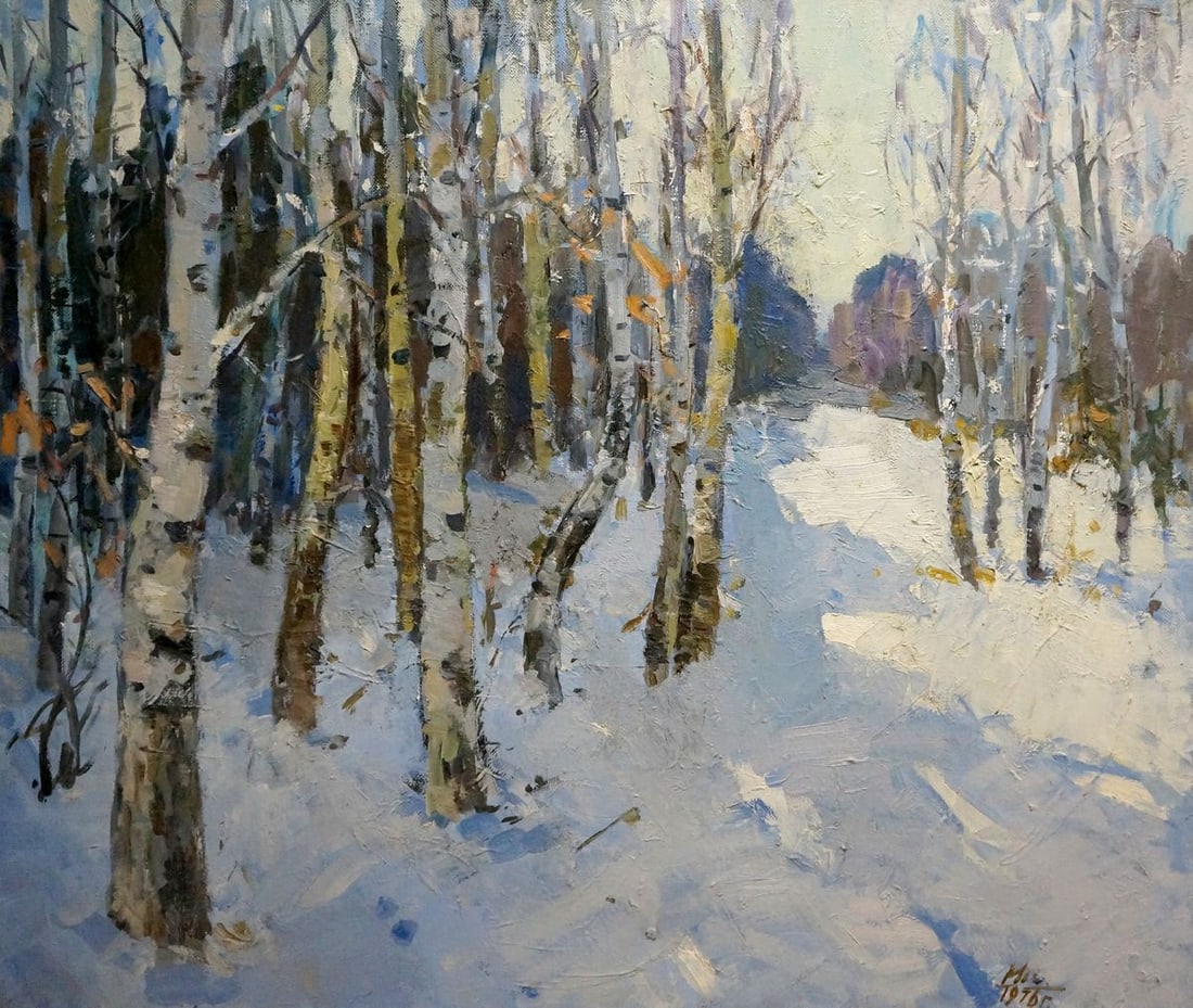 Oil painting Winter landscape Alishevich (1 of 8)