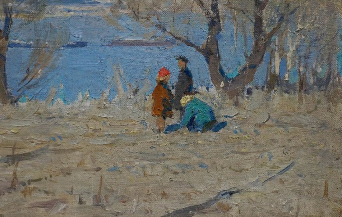 Oil painting Children near the shore Lysenko Sergey Nikolaevich - 5
